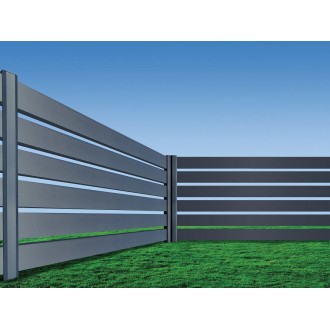 Clôture Aluminium Ajourée Lames 100x20mm à Sceller Sur Mesure