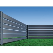 Clôture Aluminium Ajourée Lames 100x20mm à Sceller Sur Mesure