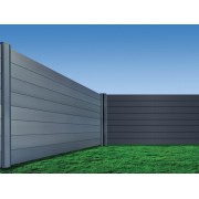 Clôture Aluminium Pleine Lames 100x20mm à Sceller Sur Mesure