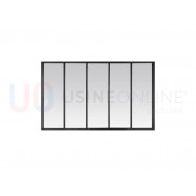 Verrière Aluminium 5 Vitrages Noir 9005 Finition Sablé