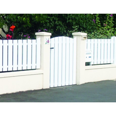 Portillon PVC Mel Lames Verticales