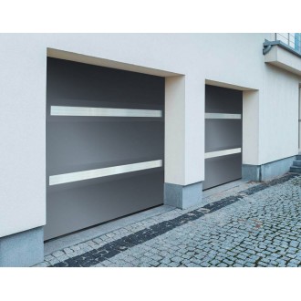 Porte de garage sectionnelle SOMFY Viso Panoramique 4x2