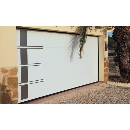 Porte sectionnelle SOMFY 4x2 motif Asia