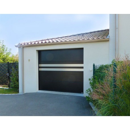 Porte sectionnelle manuelle 2.5m motif équilibre