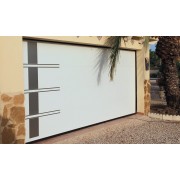 Porte de garage sectionnelle SOMMER 4x2m motif Asia
