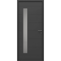 Porte d'Entrée Aluminium 60 Luzia Vitrée avec Rainures Horizontales Sur Mesure