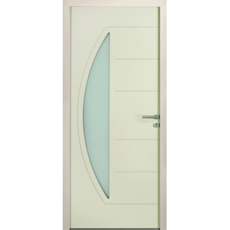 Porte d'Entrée Aluminium Hobby Vitrage Demi-Lune Sur Mesure