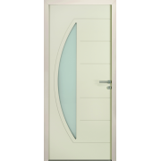 Porte d'Entrée Aluminium Hobby Vitrage Demi-Lune Sur Mesure