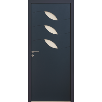 Porte d'Entrée Aluminium Sprat 3 Vitres Ovales Sur Mesure