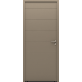 Porte d'Entrée Aluminium Vista Rainures Horizontales Sur Mesure