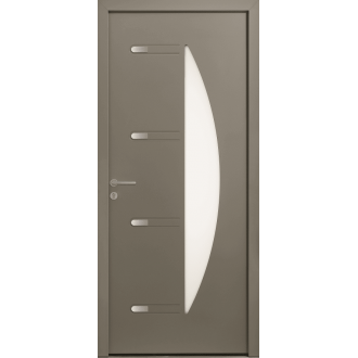 Porte d'Entrée Aluminium Orphie Demi-Lune Sur Mesure
