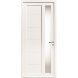 Porte d'entrée pvc Galium Vitrage Rectangle Sablé Dépoli