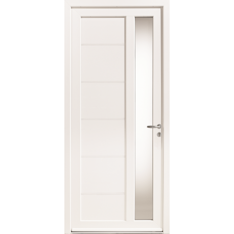 Porte d'entrée pvc Galium Vitrage Rectangle Sablé Dépoli