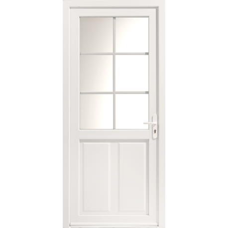 Porte d'entrée PVC Silène 2 semi-vitrée 6 carreaux