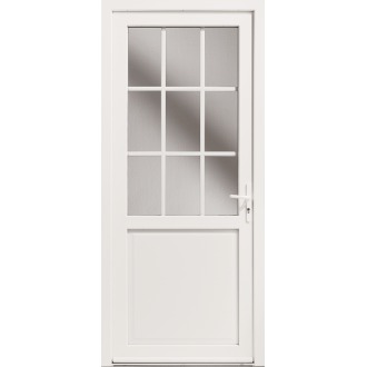 Porte d'entrée PVC Silène 9 semi-vitrée 9 carreaux