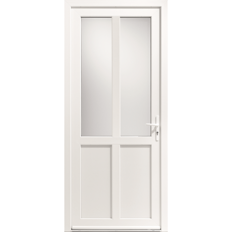 Porte d'entrée pvc Caparis SV1 semi-vitrée + 1 traverse