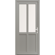 Porte d'entrée pvc Caparis SV1 semi-vitrée + 1 traverse