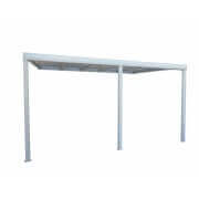 Structure Seule Carport Pente Aluminium Adossée (pour toiture polycarbonate, panneau sandwich, solaire photovoltaique, verre)