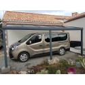 Structure Seule Carport Aluminium Pente CL Adossée Abri Voiture & Camping Car (Armature Sans Plaque) Sur Mesure