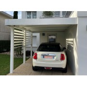 Carport adossé 10x5 toit plat panneau sandwich