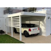 Carport adossé 10x5 toit plat panneau sandwich