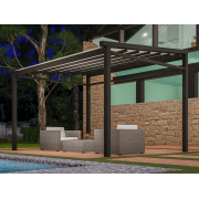 Pergola Toile Rétractable S-Luxe Soltis w96 Ferrari® Etanche Lumière Led