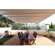 Pergola Suspendue Toile Rétractable Blanche S-Luxe Sauleda® Technical Etanche Electrique