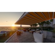Pergola Suspendue Bord de Mer Toile Rétractable S-Luxe Sauleda® Technical Etanche Electrique