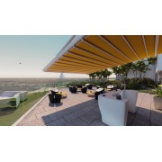 Pergola Suspendue Proche Océan Toile Rétractable S-Luxe Sauleda® Technical Etanche Electrique