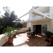 Pergola Suspendue 4m Toile Rétractable S-Luxe Sauleda® Technical Etanche Electrique