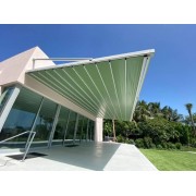 Pergola Suspendue Grandes Baies Vitrées Toile Rétractable S-Luxe Sauleda® Technical Etanche Electrique