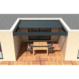 Pergola Aluminium Toit Retractable Entre Murs