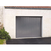 Porte de Garage Coulissante Électrique Sommer Marron Sépia 8019 Finition Rainuré