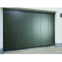 Porte de Garage Coulissante Manuelle Panneaux Isolants Acier 40 mm Contemporaine Avec Cadre Sur Mesure