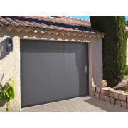Porte de Garage Coulissante Manuelle Gris 8019