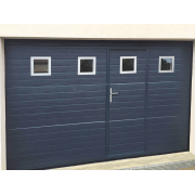 Porte de Garage Sectionnelle Électrique SOMMER + Portillon Service Panneaux Isolants 40mm Ressort Extension RE100 Sur Mesure