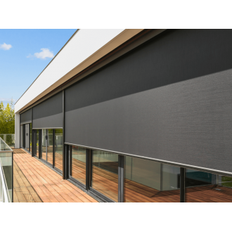 Store Screen ZIP Extériieur 6m Noir sur Baie Vitrée
