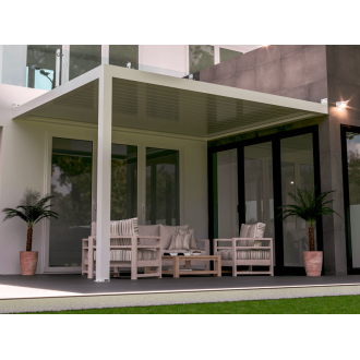 Pergola Bioclimatique S3 Lames Parallèles Entre 3 Murs 
