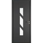 Porte d'Entrée Aluminium Sila 3 Vitrages Verticaux Sur Mesure