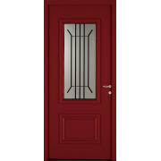 Porte d'Entrée Aluminium 80 Zina Vitrage Décors Barreaux Sur Mesure