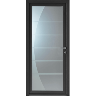 Porte d'Entrée Aluminium Mila Vitrage Intégral Décors Sur Mesure