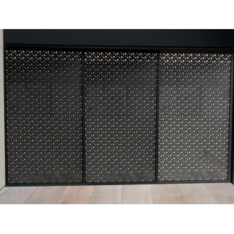 Claustra Fixe Pergola 4.5m Tôle Perforée Motifs Bulles Aluminium