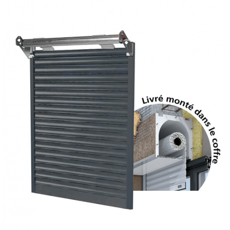 Volet roulant aluminium somfy monté dans coffre linteau tunnel