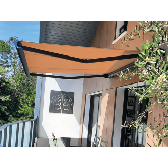 Store Banne Solaire Toile Dune T102, Structure Gris Anthracite 7016