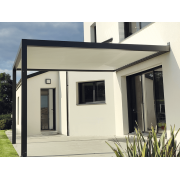 Pergola bioclimatique S3 4x4m lames perpendiculaires en 4 poteaux