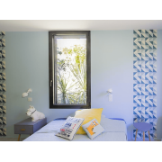 Fenêtre Aluminium 1 Vantail Tirant Droit Noir