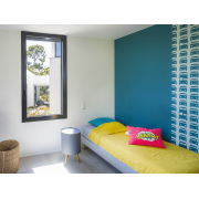 Fenêtre Aluminium 1 Vantail Tirant Droit Ral 9005 0.8x1.5m