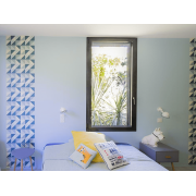 Fenêtre Aluminium 1 Vantail Tirant Gauche Ral 9005 0.8x1.5m