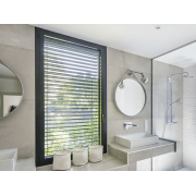 Fenêtre Aluminium 1 Vantail Tirant Gaucge (Poignée à Droite) Noir Ral 9005 0.8x1.5m