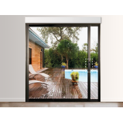 Baie à galandage 1 vantail vers la gauche avec volet roulant intérieur intégré